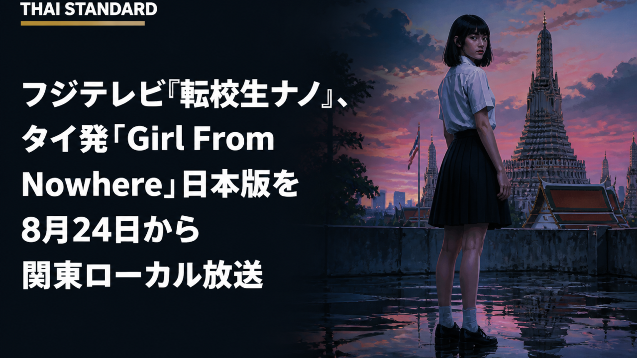 フジテレビ『転校生ナノ』、タイ発「Girl From Nowhere」日本版を8月24日から関東ローカル放送を描いたAIイメージ