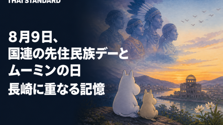 8月9日、国連の先住民族デーとムーミンの日　長崎に重なる記憶を描いたAIイメージ